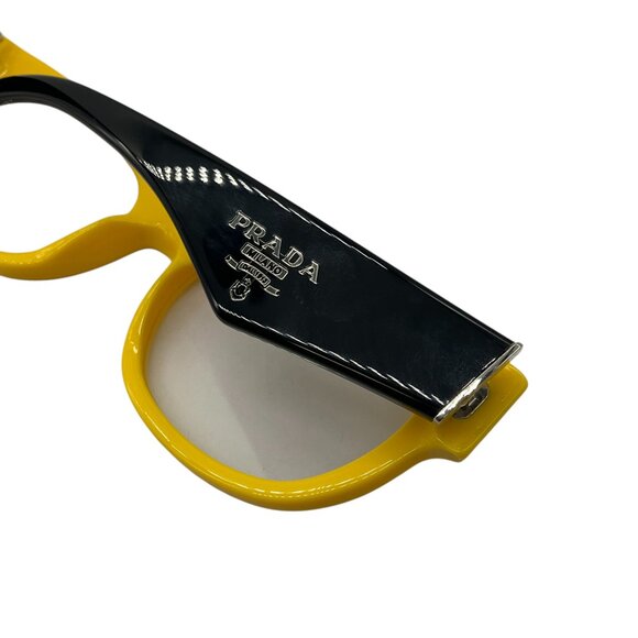 Prada Yellow / Black Plastic Frame Optical RX Eyeglasses - Picture 6 of 10